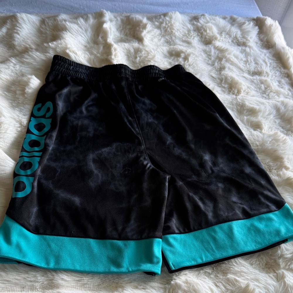 Adidas Black Shorts with Teal Highlights - Picture 4 of 5